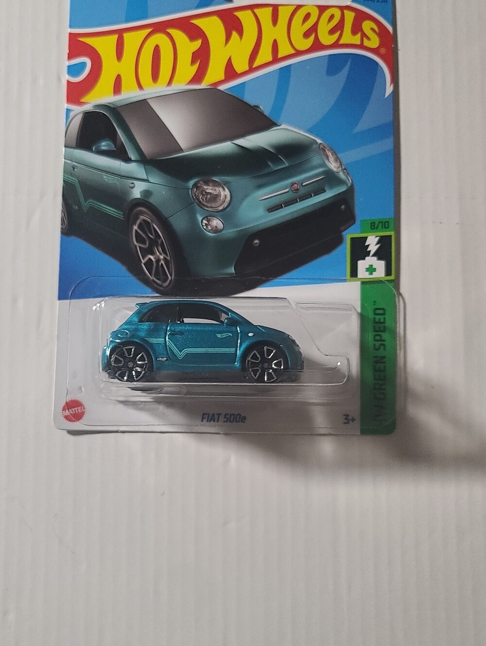 Mattel Hot Wheels HW Green Speed Fiat 500e - Gray